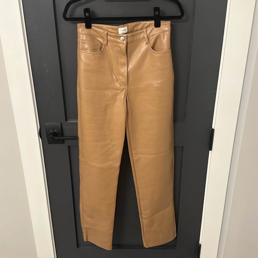 Carmel Aritzia Melina Leather Pant
